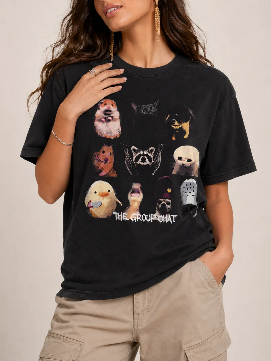 The group chart cotton loose fit t shirt 2 black.webp