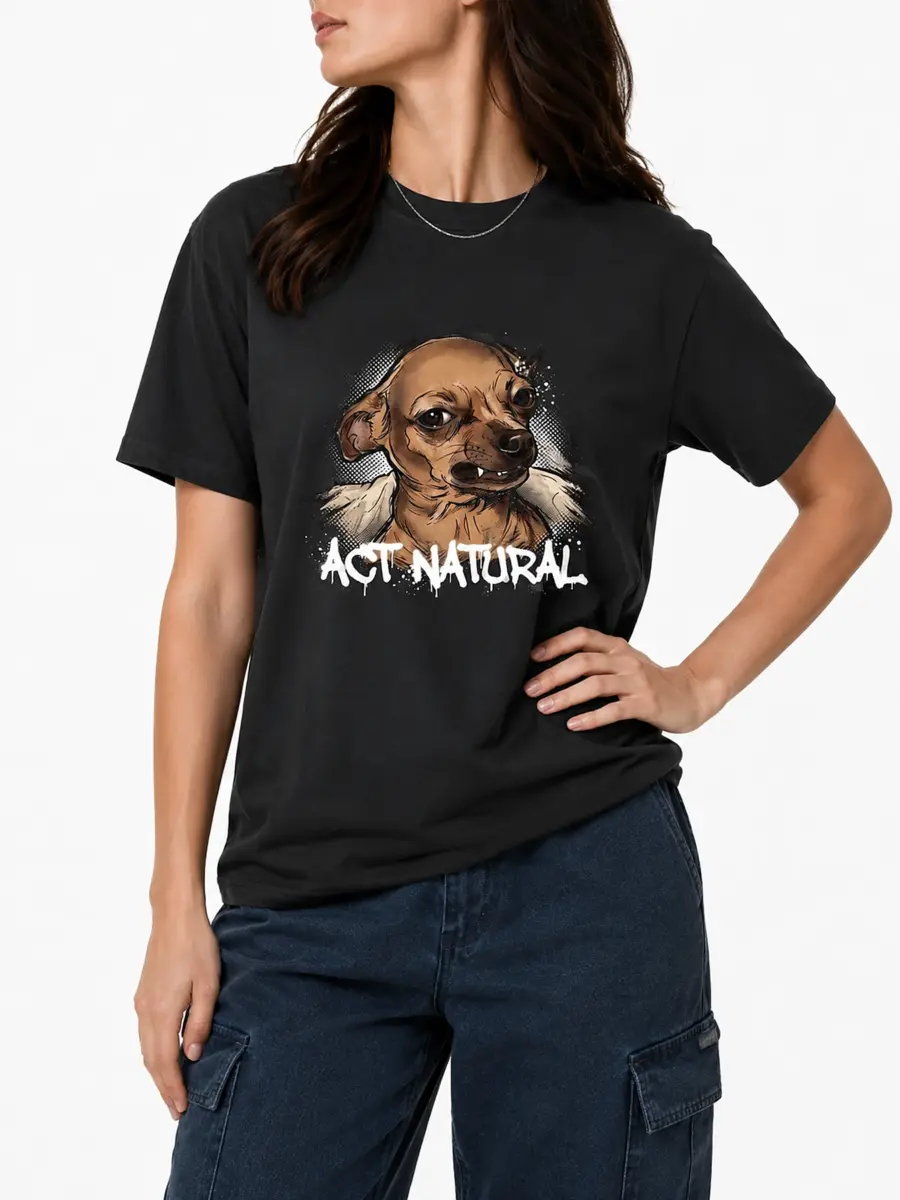 Act natural premium combed cotton loose fit streetwear t shirt details 2.webp