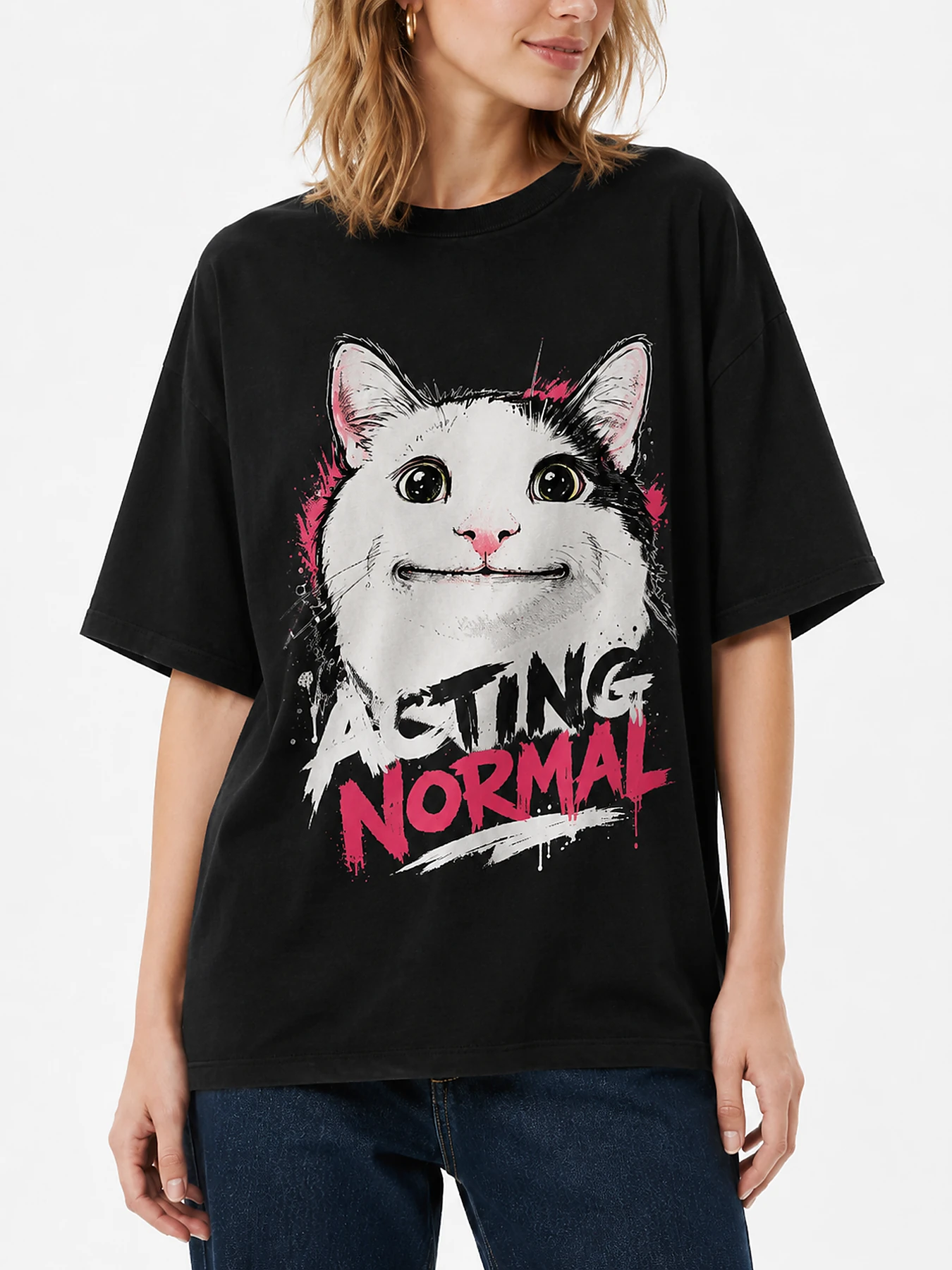 Acting normal oversize tee details 2.webp