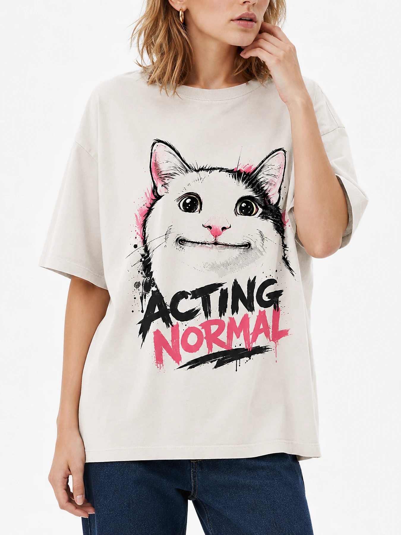 Acting normal oversize tee details 3.webp