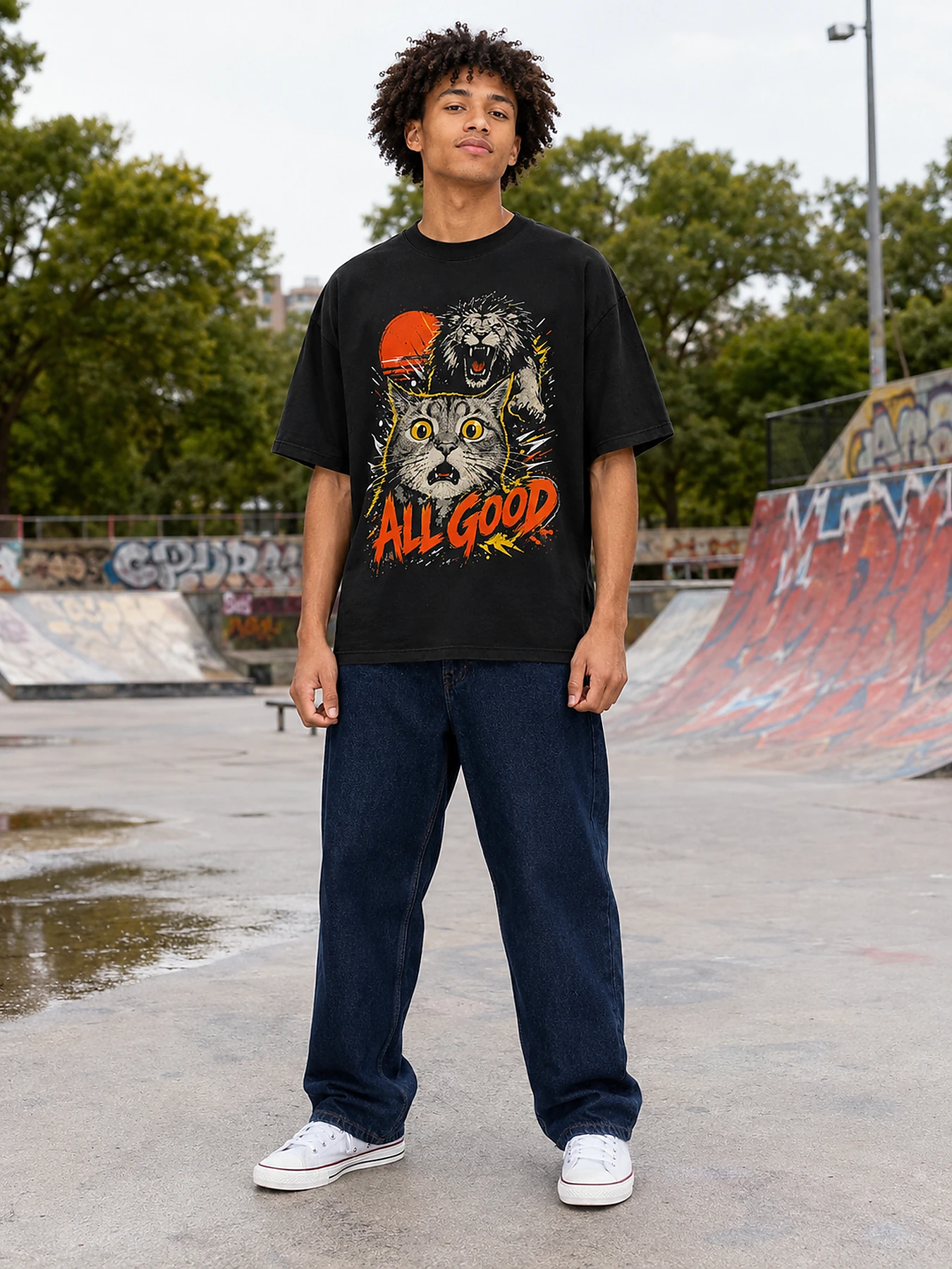 All good oversize tee model 1