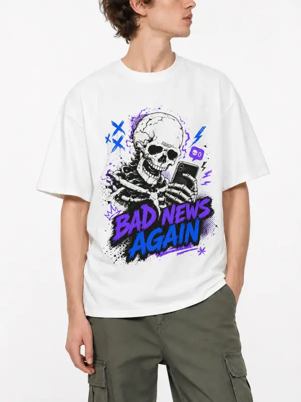Bad news again oversize tee details 1.webp