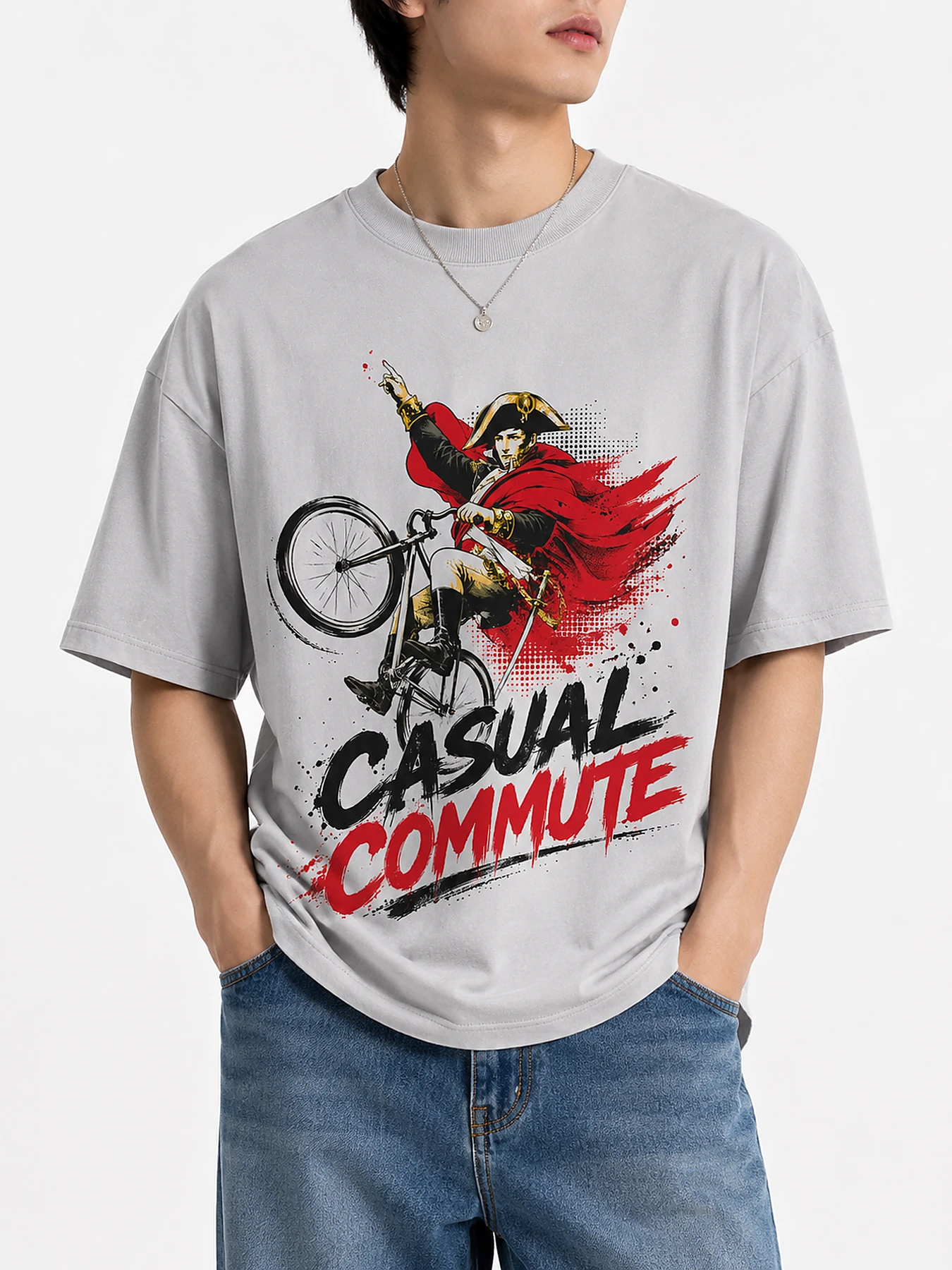 Casual commute oversize tee details 1.webp
