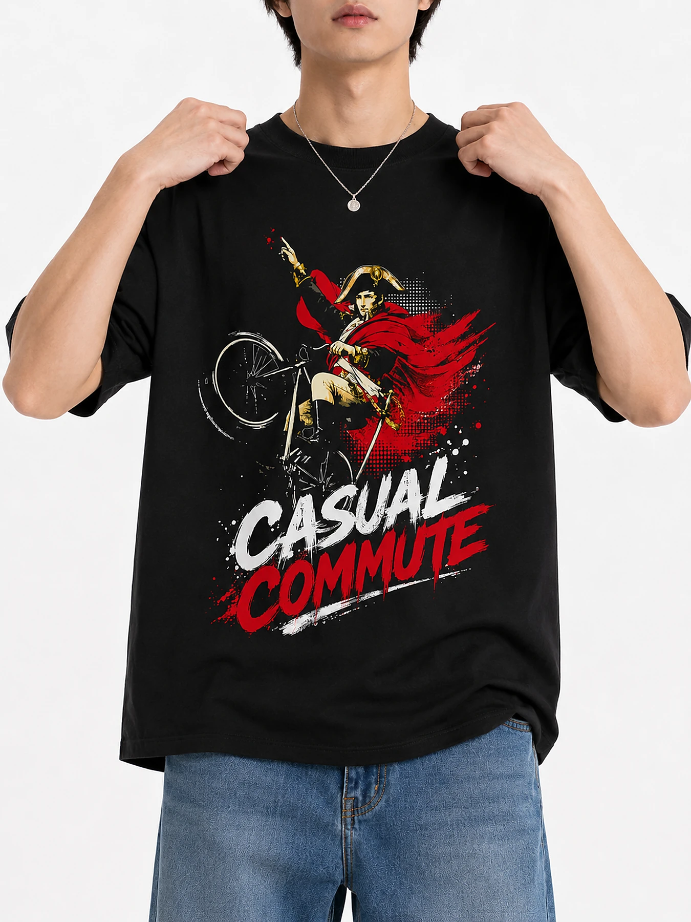 Casual commute oversize tee details 3.webp