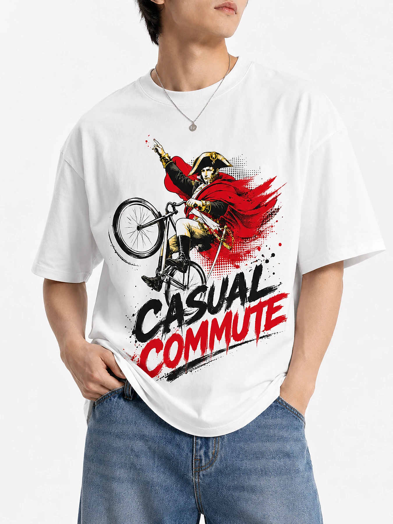Casual commute oversize tee details 5.webp