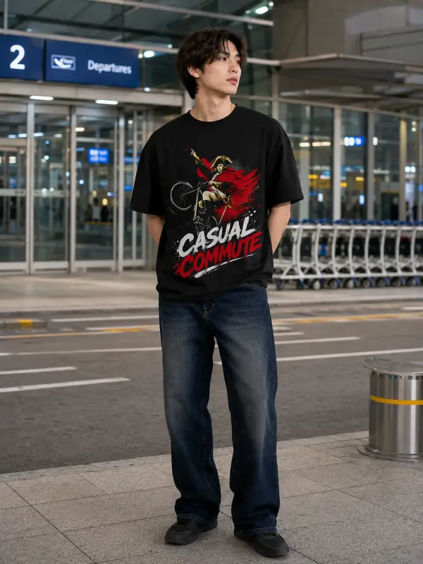 Casual commute oversize tee model 1.webp