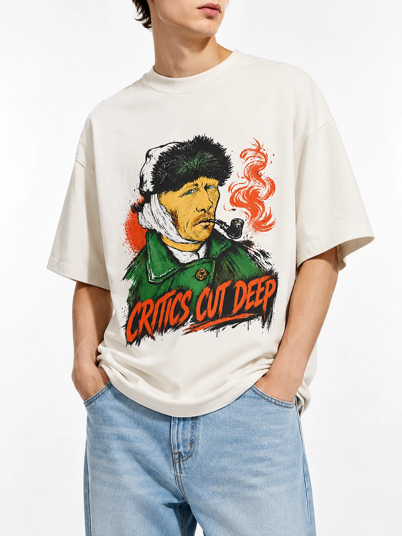 Critics cut deep oversize tee details 1.webp