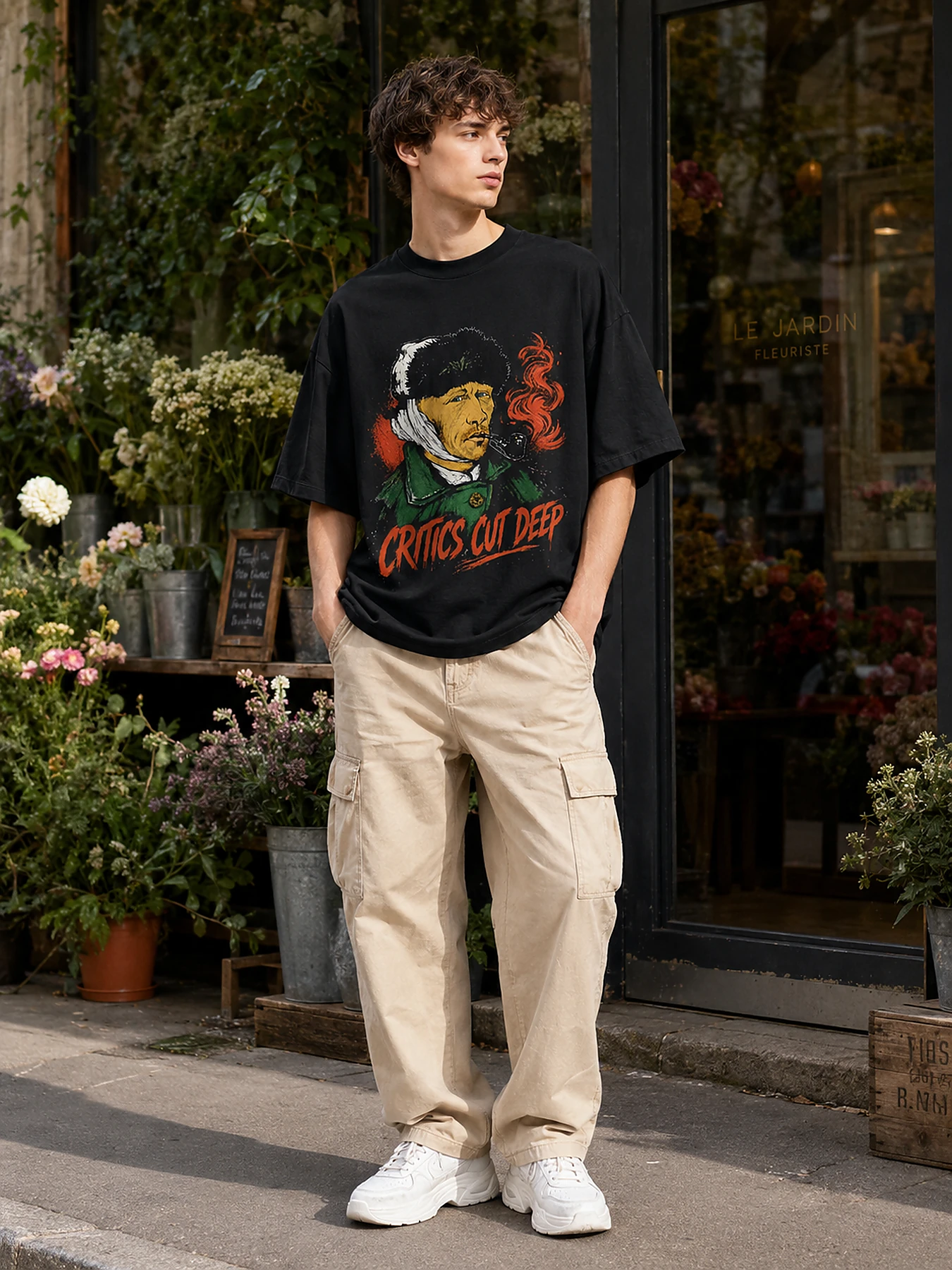Critics cut deep oversize tee model 1.webp