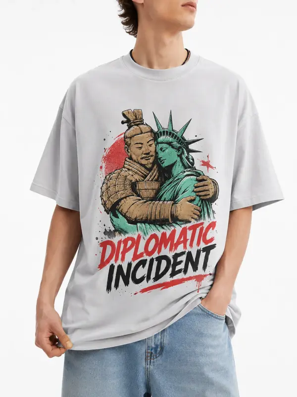 Diplomatic incident oversize tee details 1.webp
