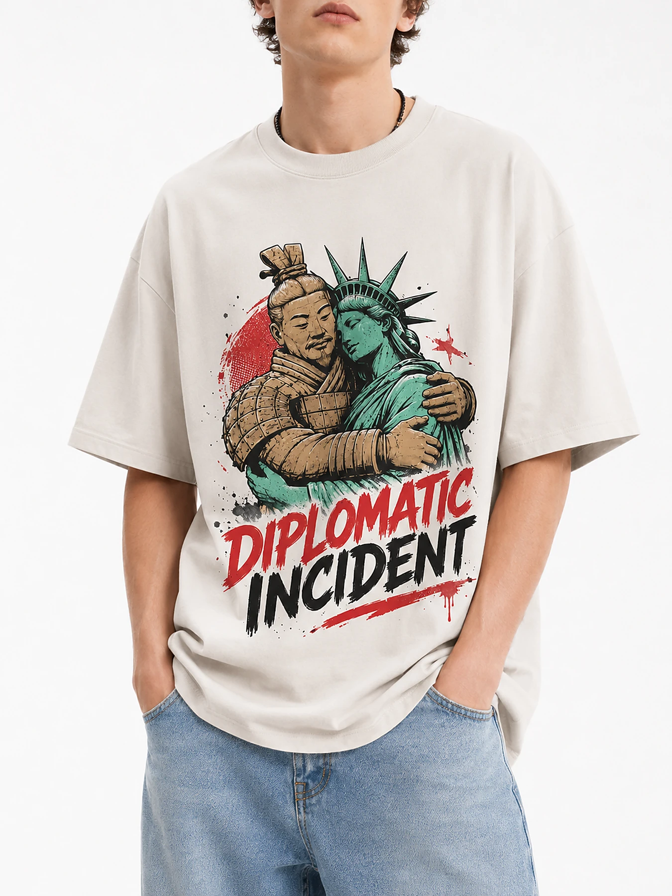 Diplomatic incident oversize tee details 3.webp