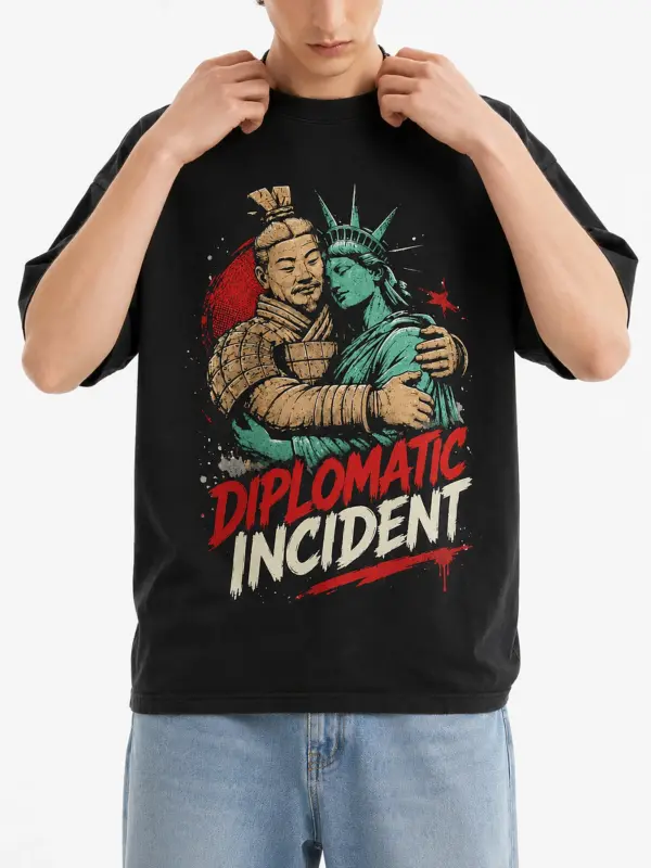 Diplomatic incident oversize tee details 5.webp