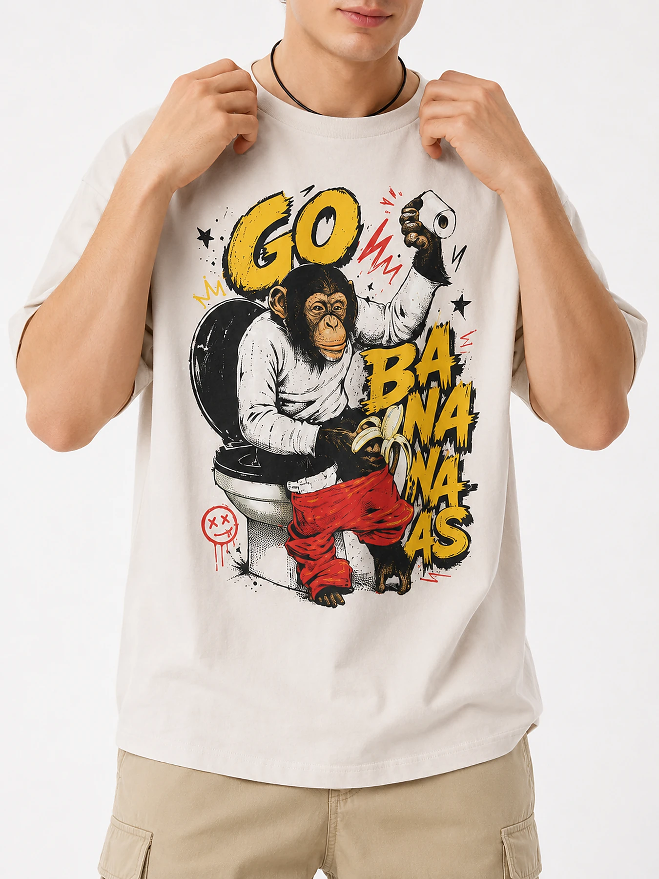 Go bananas oversize tee details 3.webp