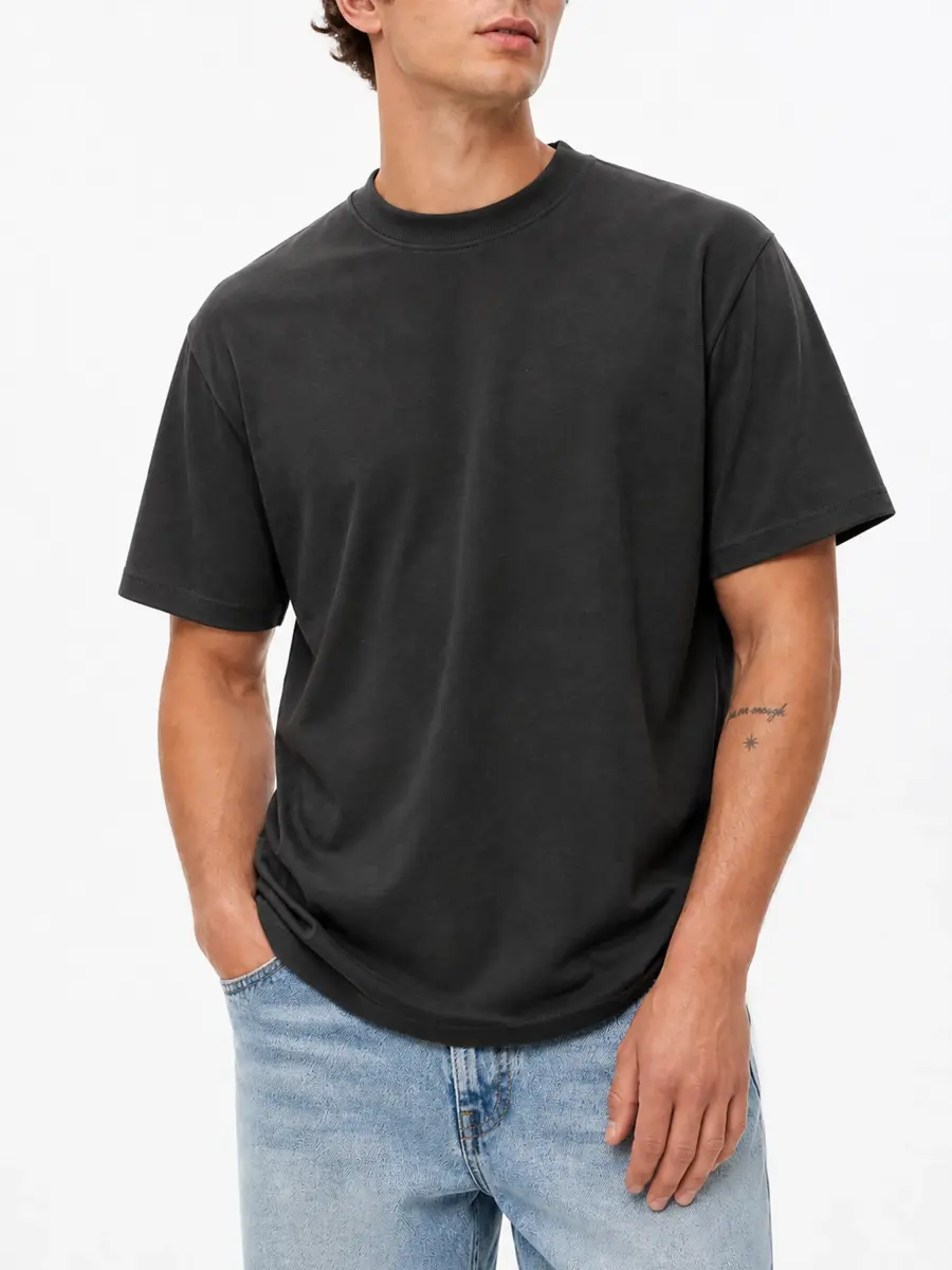 Heavyweight combed cotton oversized streetwear blank t shirt 02.webp