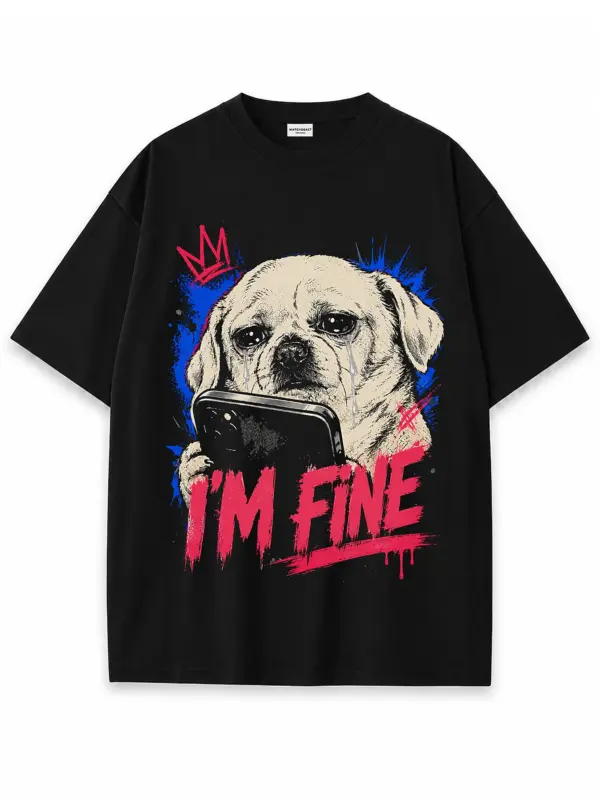 I am fine oversize tee 2 black.webp