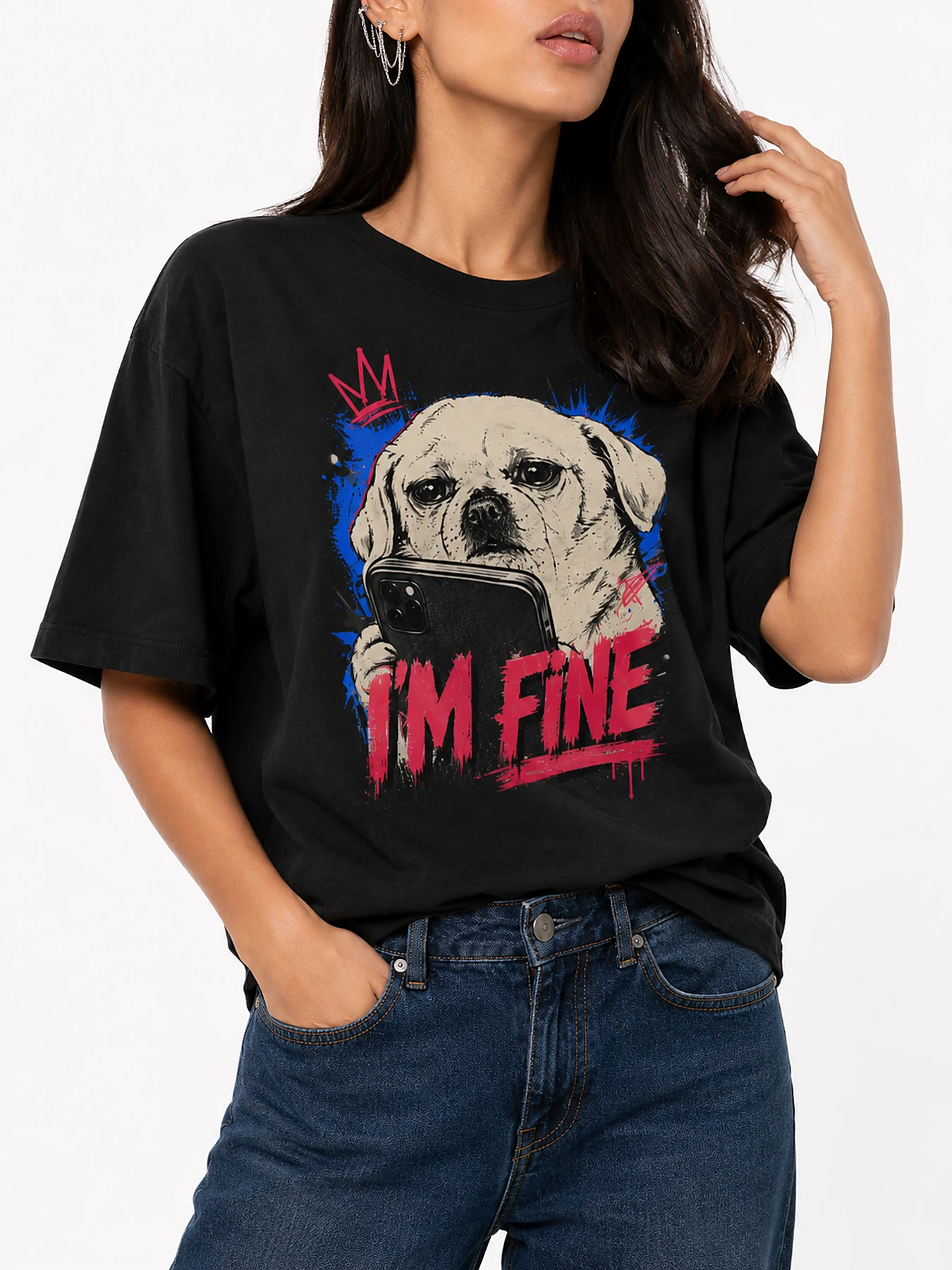 I am fine oversize tee details 2.webp