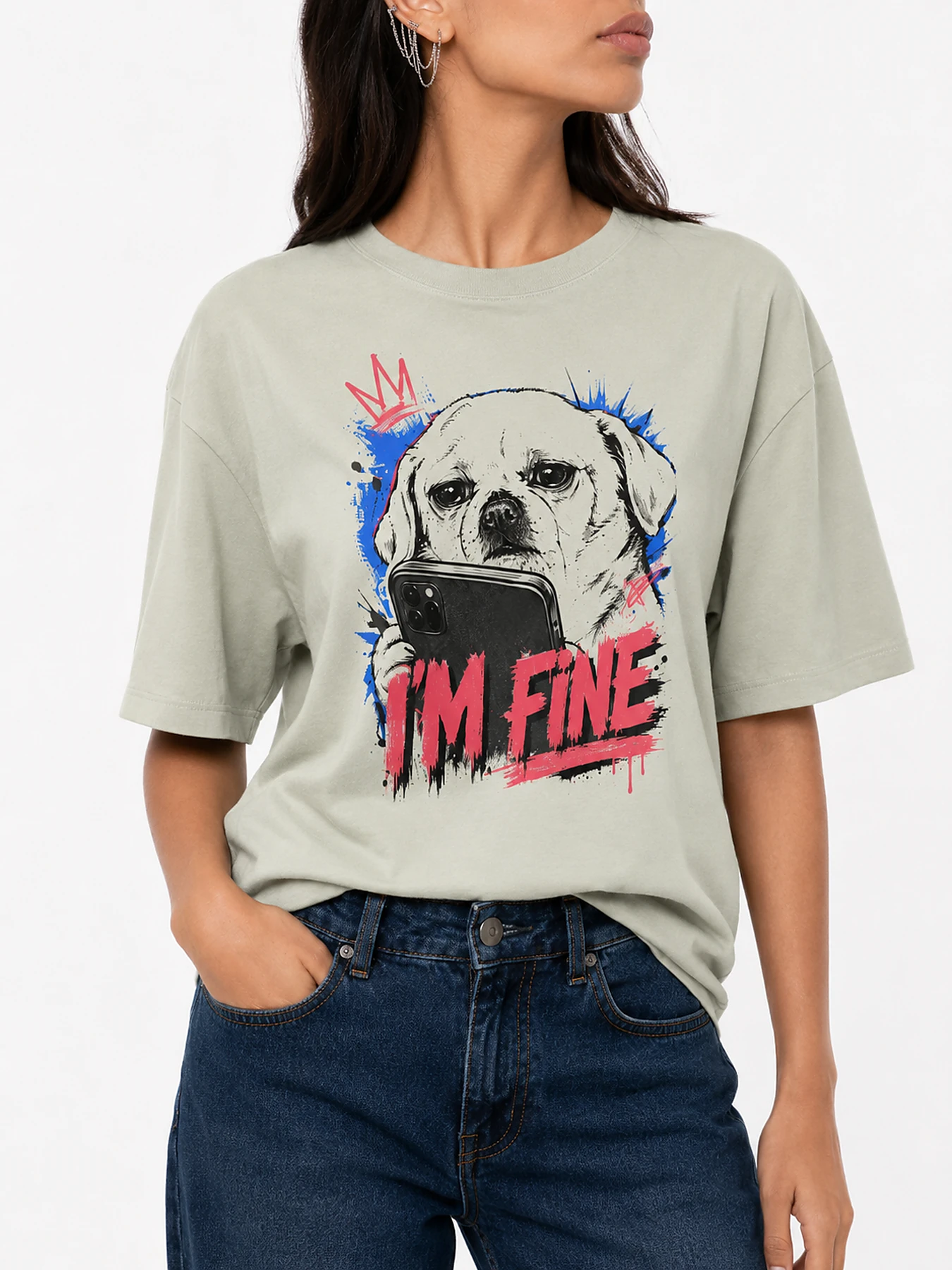 I am fine oversize tee details 4.webp