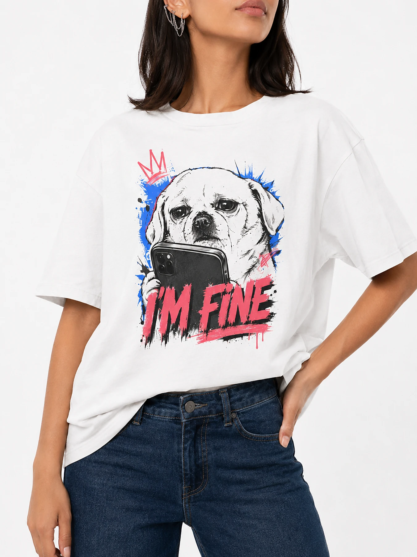 I am fine oversize tee details 5.webp
