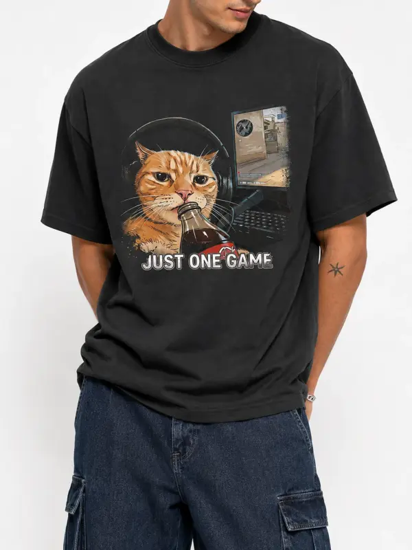 Just one game 260gsm premium combed cotton loose fit t shirt details 2.webp