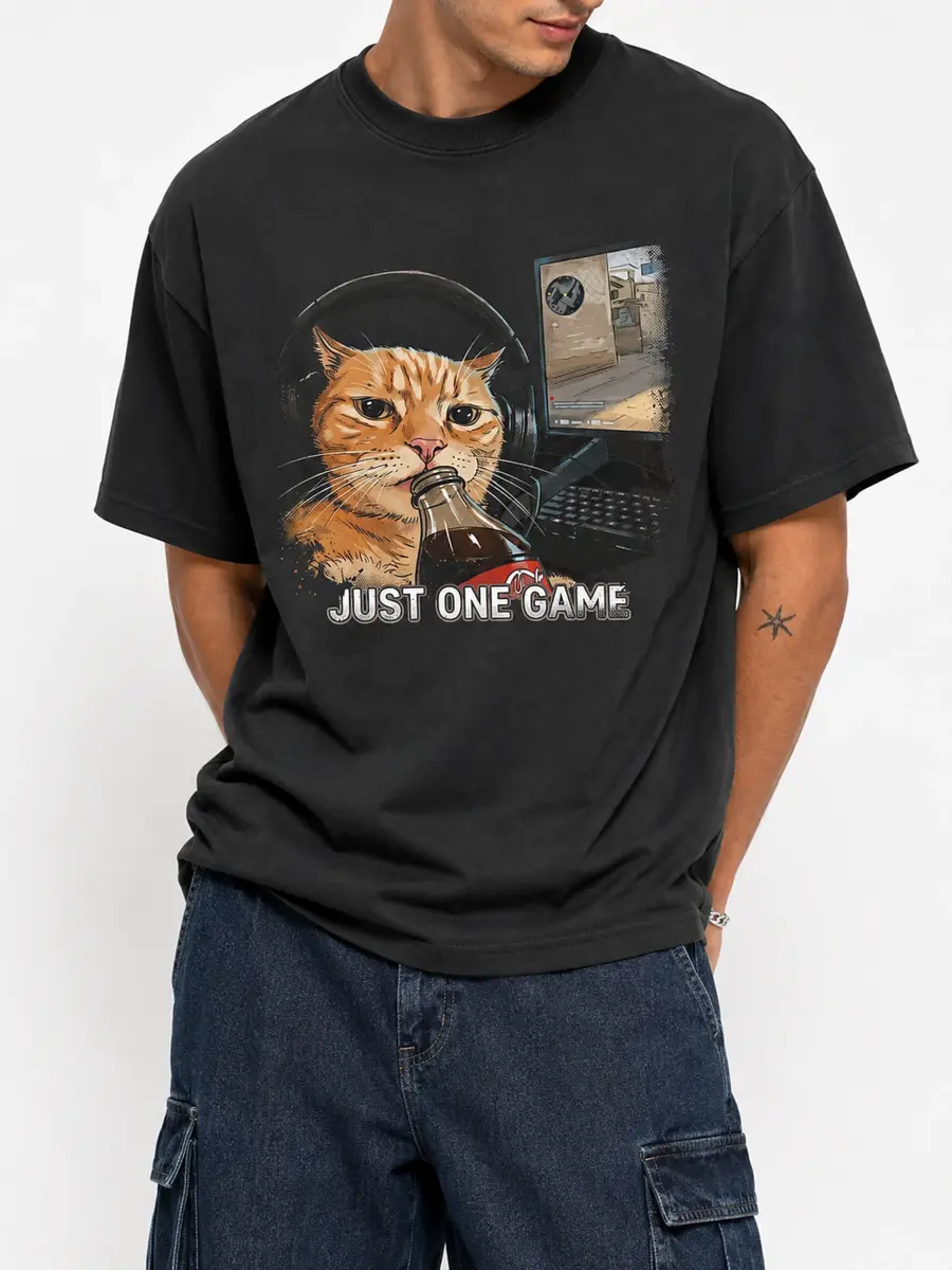 Just one game 260gsm premium combed cotton loose fit t shirt details 2.webp