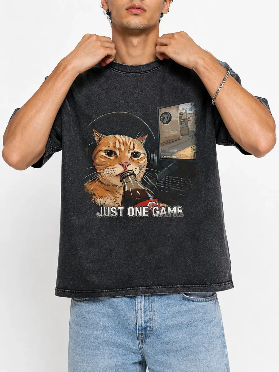 Just one game 260gsm premium combed cotton loose fit t shirt details 3.webp