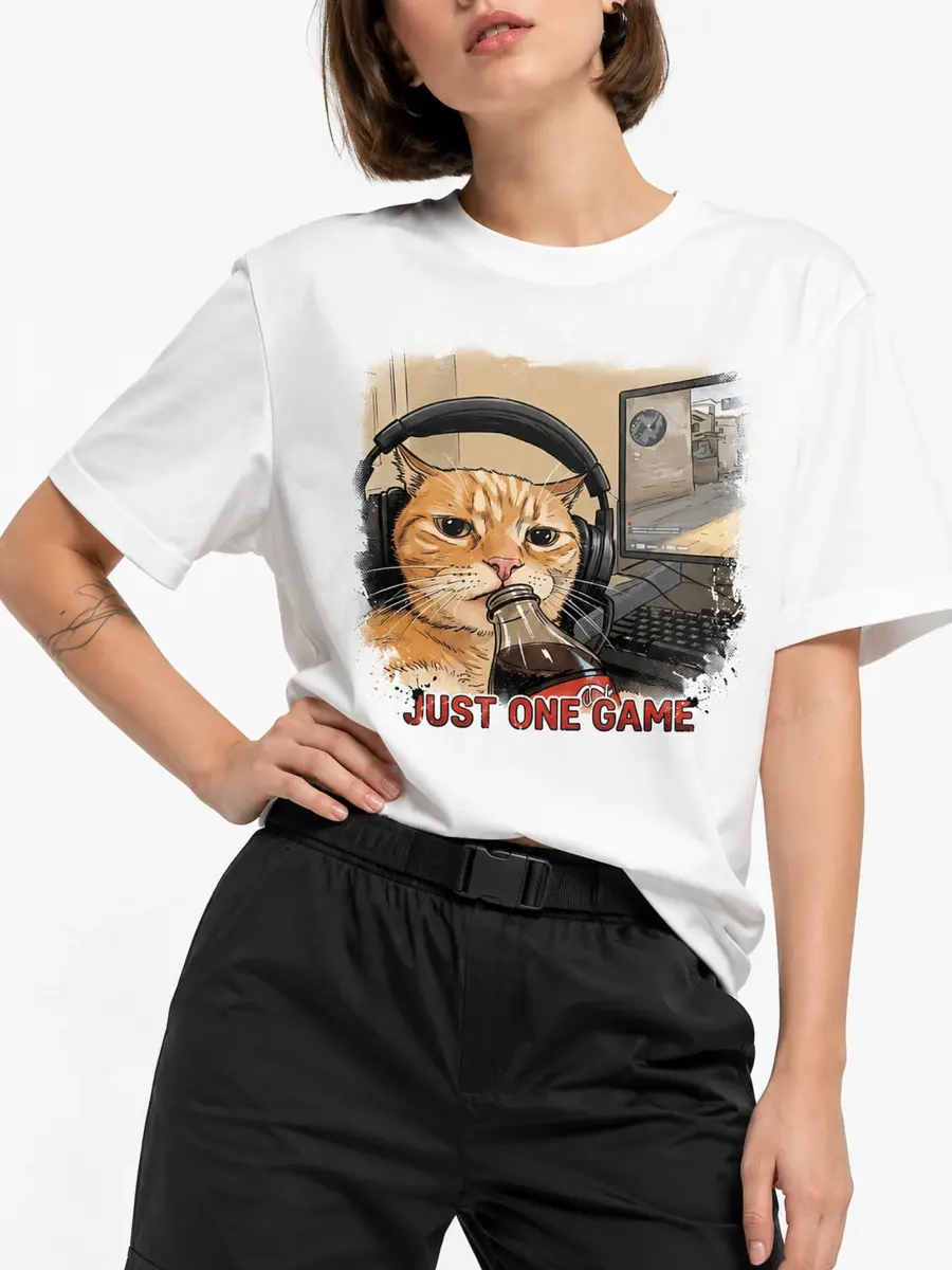 Just one game 260gsm premium combed cotton loose fit t shirt details 5.webp