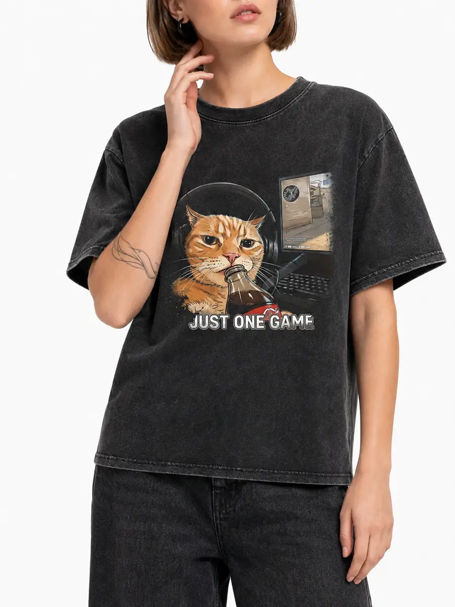 Just one game 260gsm premium combed cotton loose fit t shirt details 7.webp
