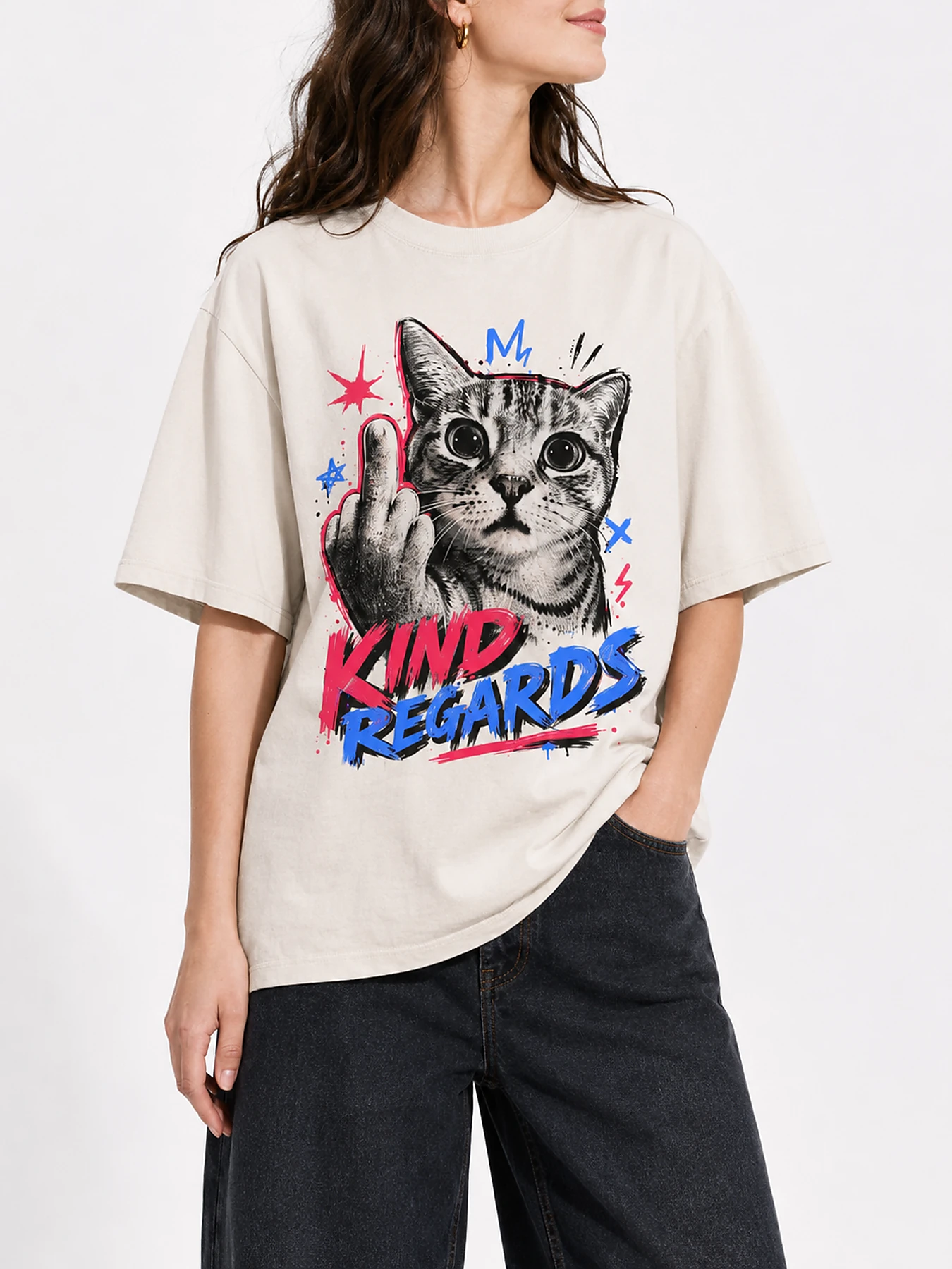 Kind regards oversize tee details 3.webp