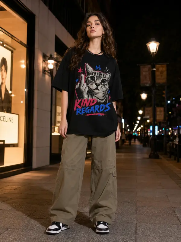 Kind regards oversize tee model 1.webp