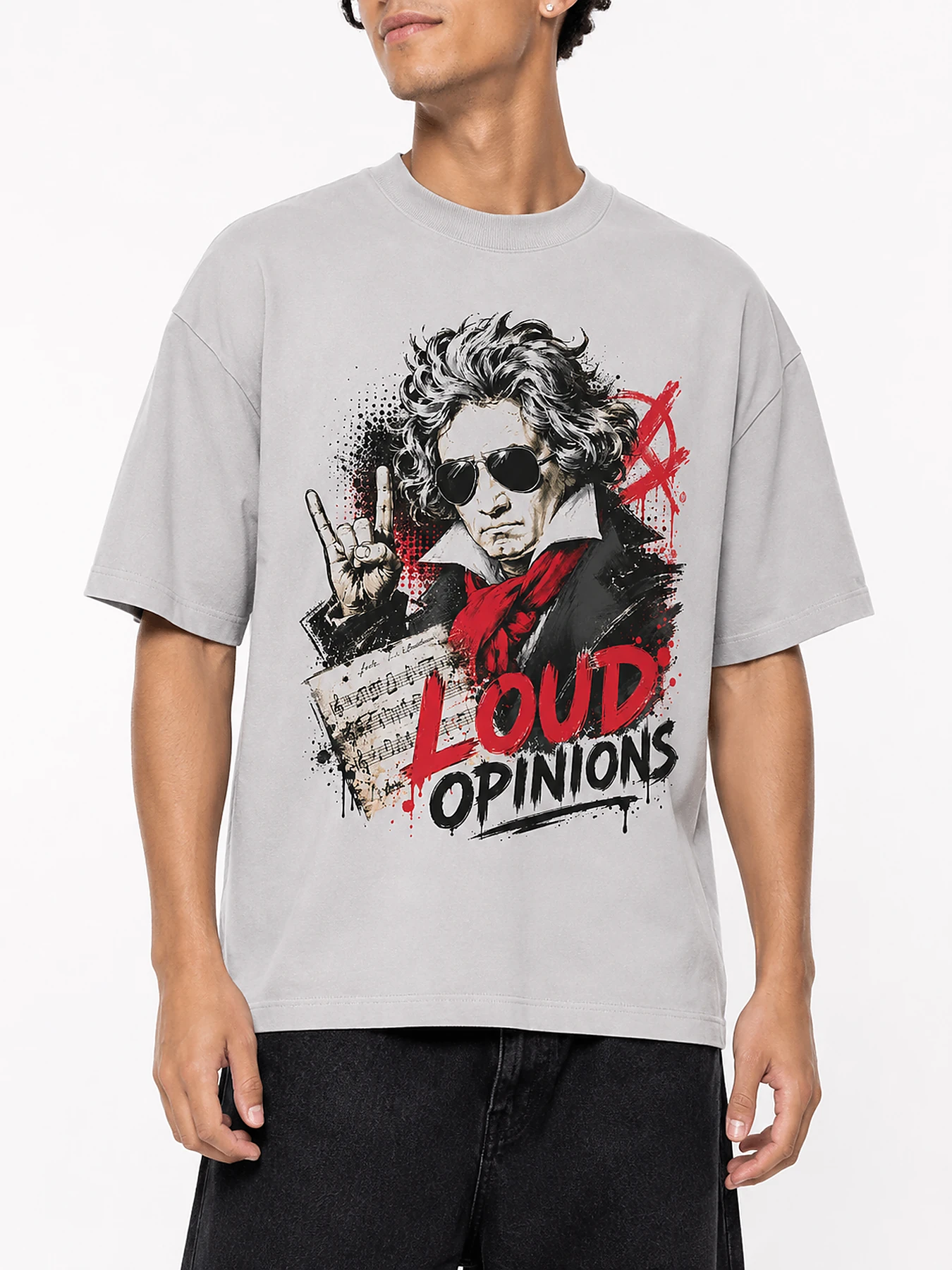 Loud opinions oversize tee details 1.webp