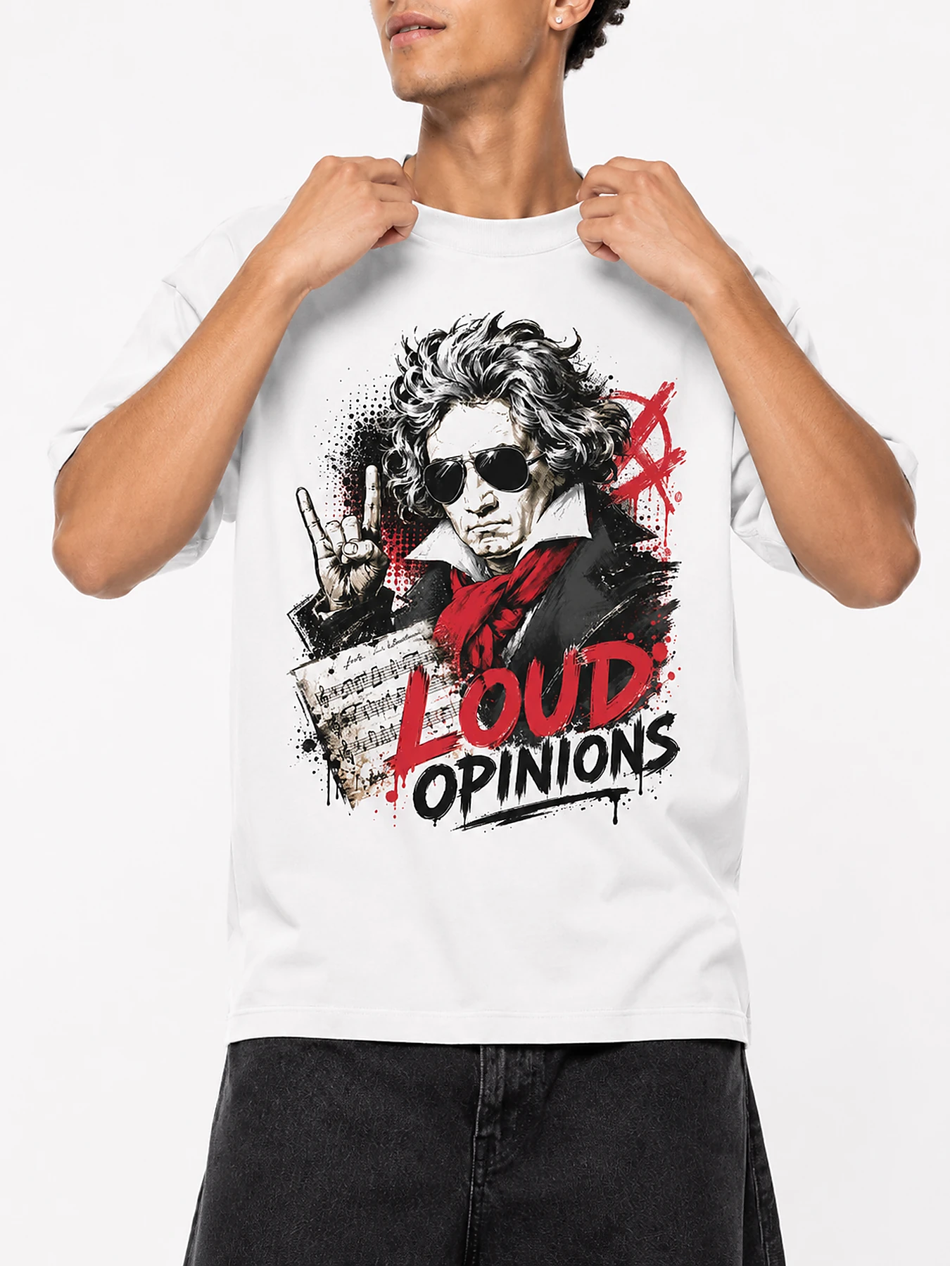 Loud opinions oversize tee details 5.webp