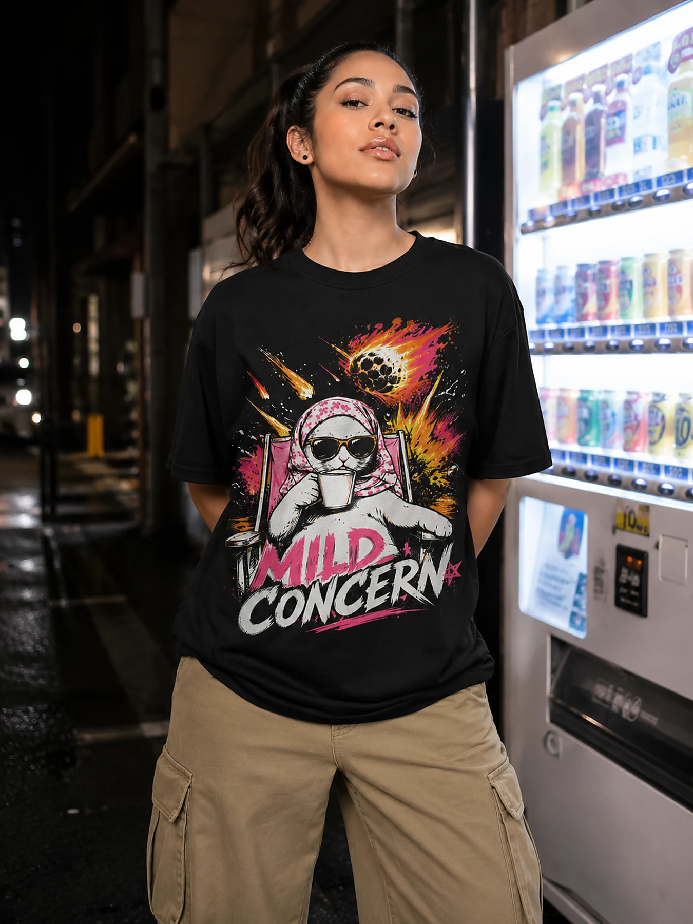 Mild concern oversize tee model 1.webp