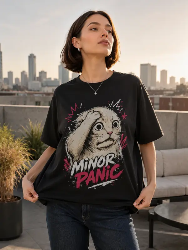 Minor panic oversize tee model 1.webp