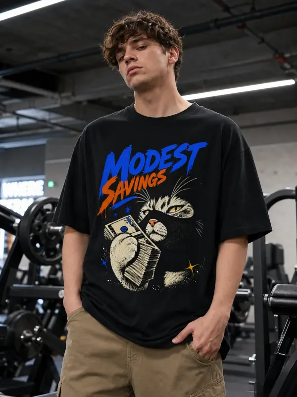 Modest savings oversize tee model 1.webp