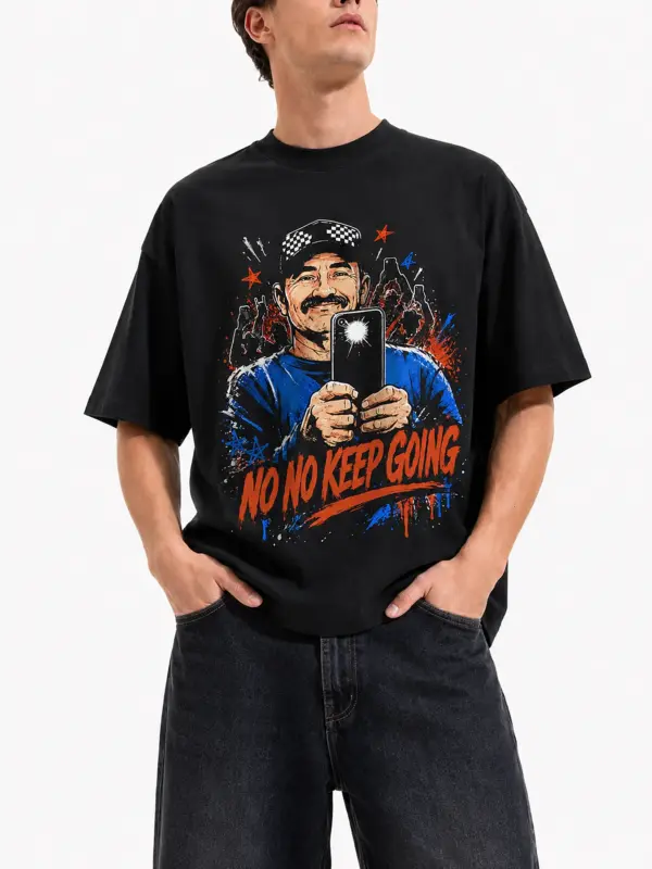 No no keep going oversize tee details 2.webp