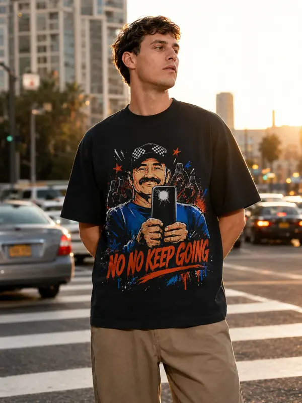 No no keep going oversize tee model 1.webp