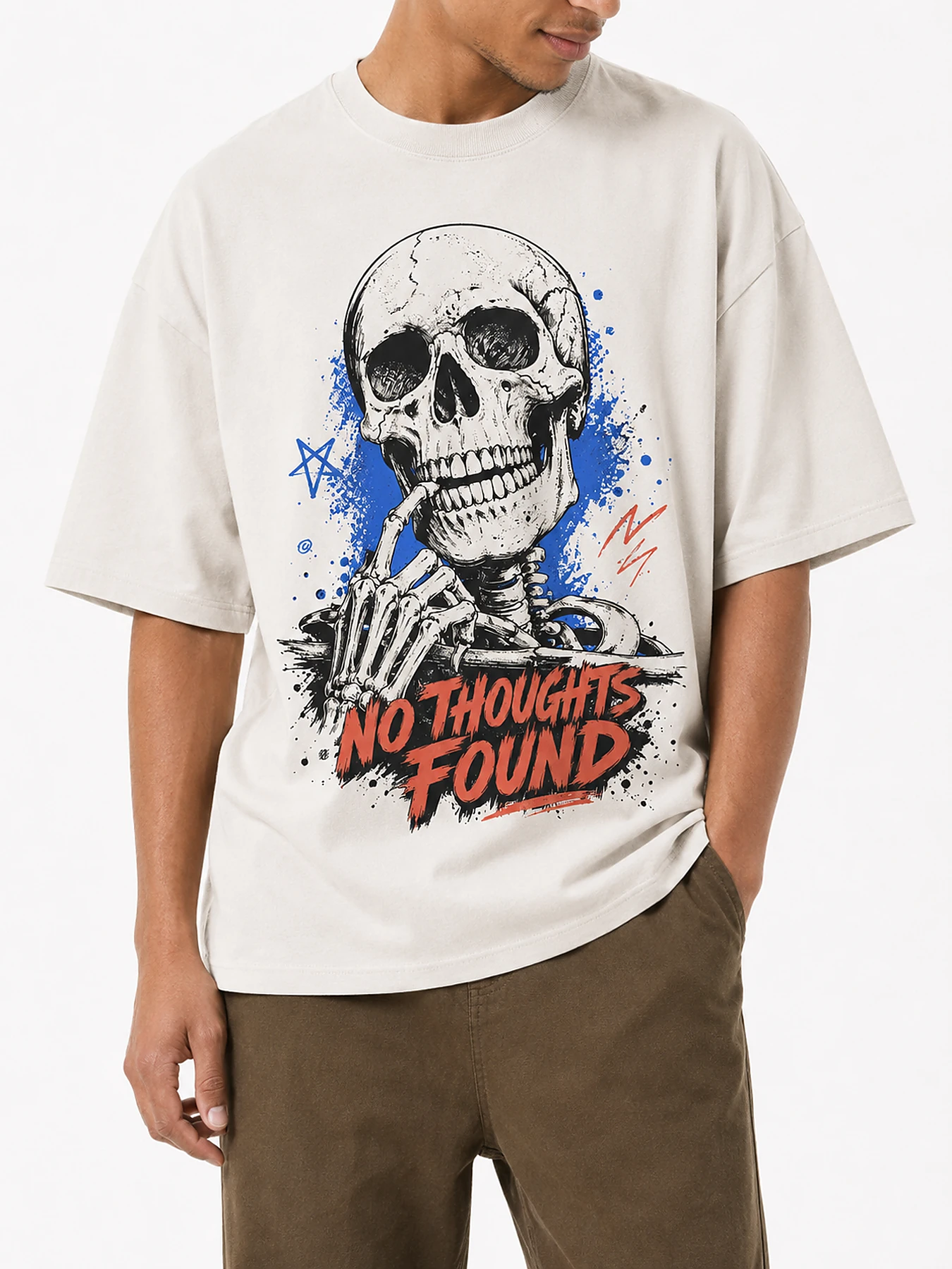 No thought found oversize tee details 3.webp