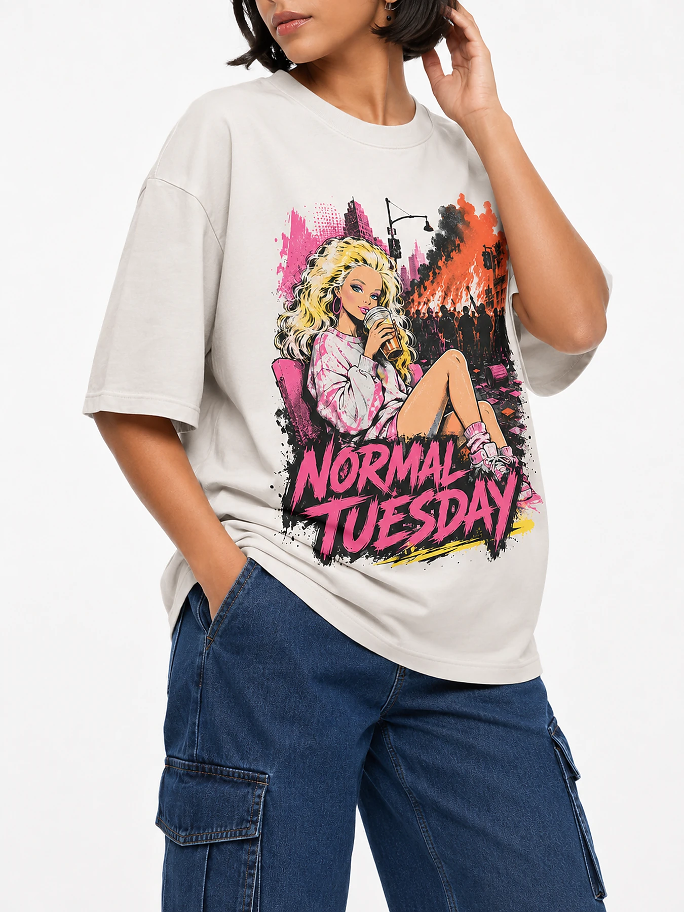 Normal tuesday oversize tee details 3.webp