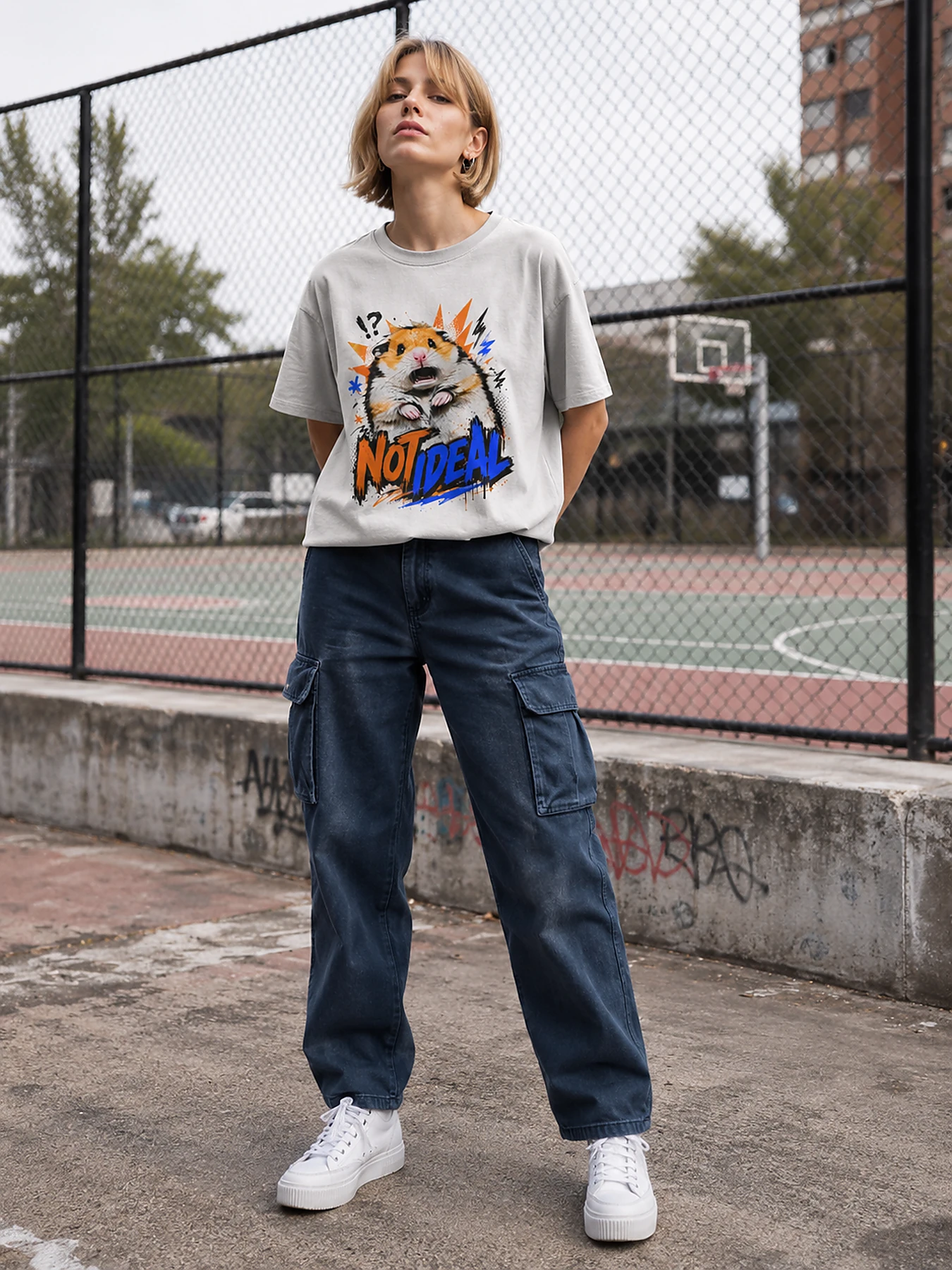 Not ideal oversize tee model 1.webp