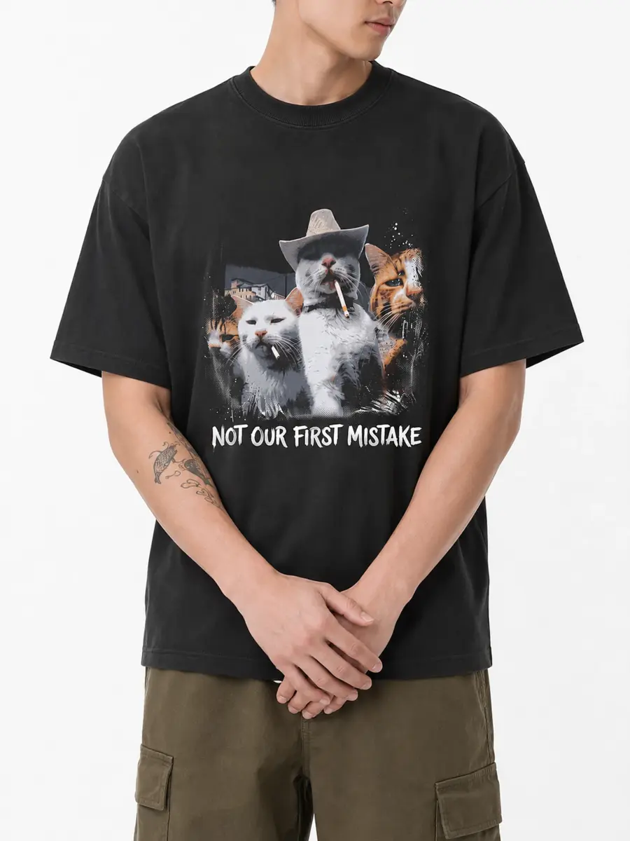 Not our first mistake loose fit 260gsm cotton t shirt details 6.webp