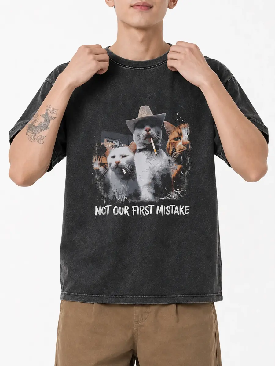 Not our first mistake loose fit 260gsm cotton t shirt details 7.webp