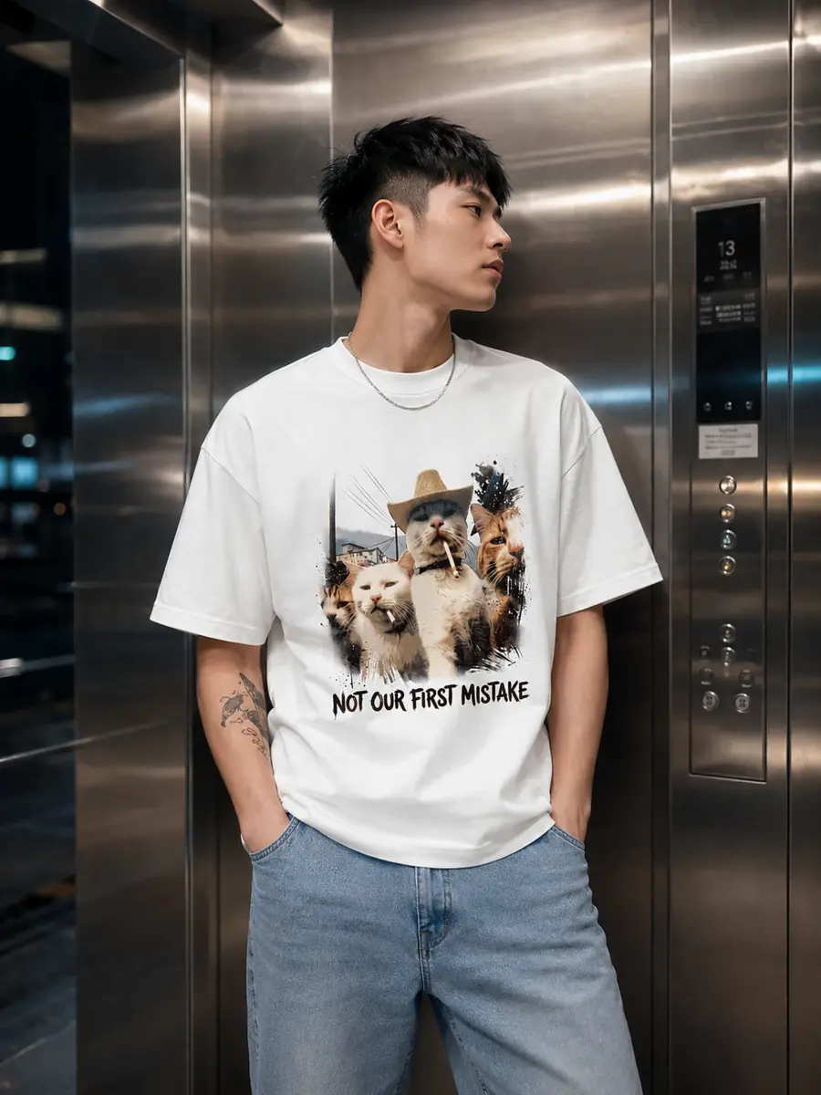 Not our first mistake loose fit 260gsm cotton t shirt details 8.webp