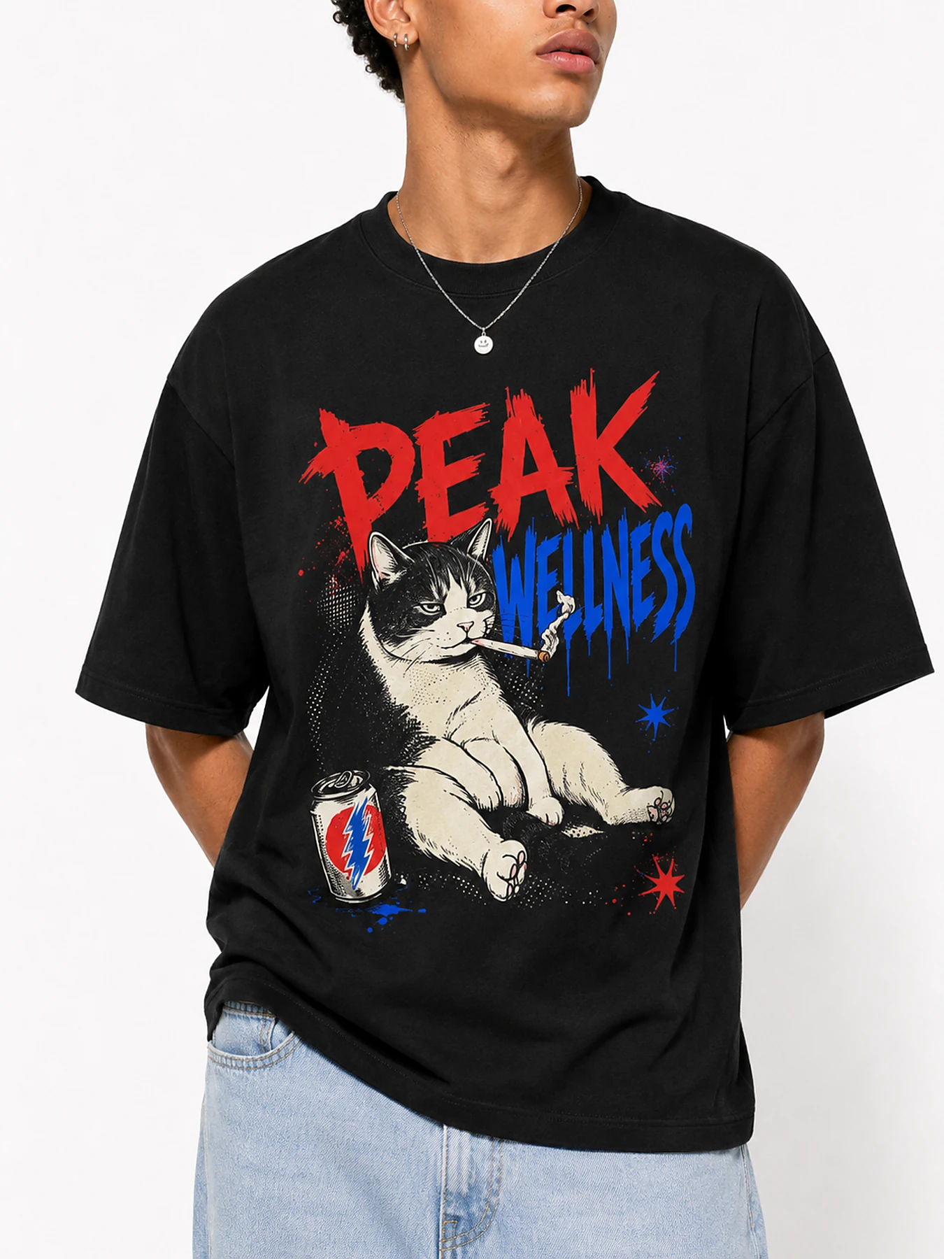 Peak wellness oversize tee details 2.webp