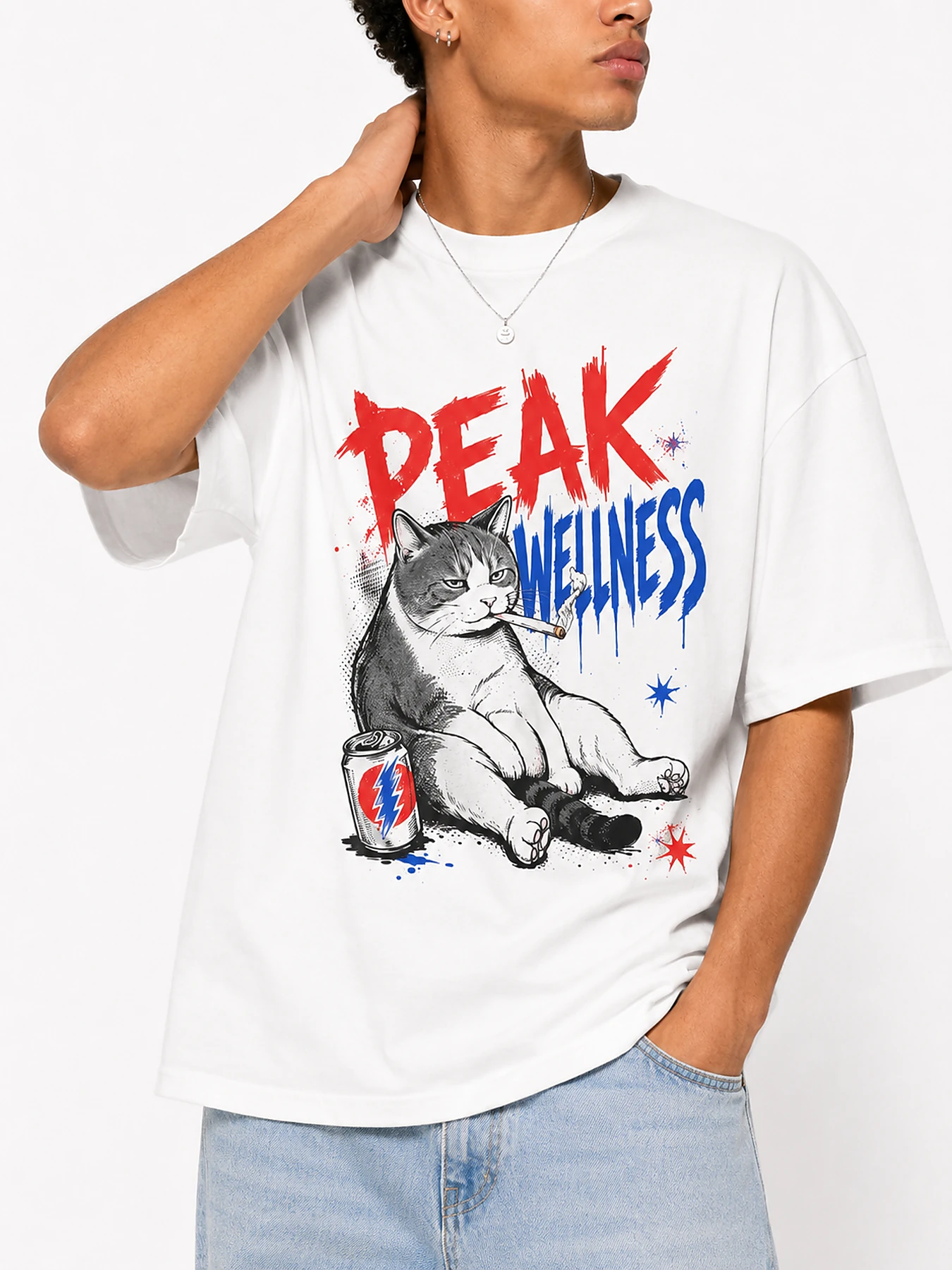 Peak wellness oversize tee details 5.webp