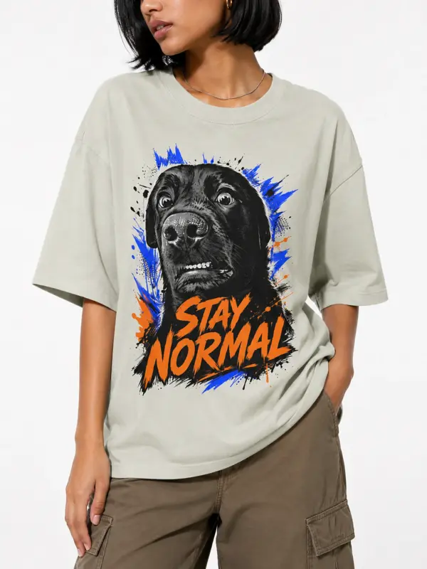 Stay normal oversize tee details 4.webp