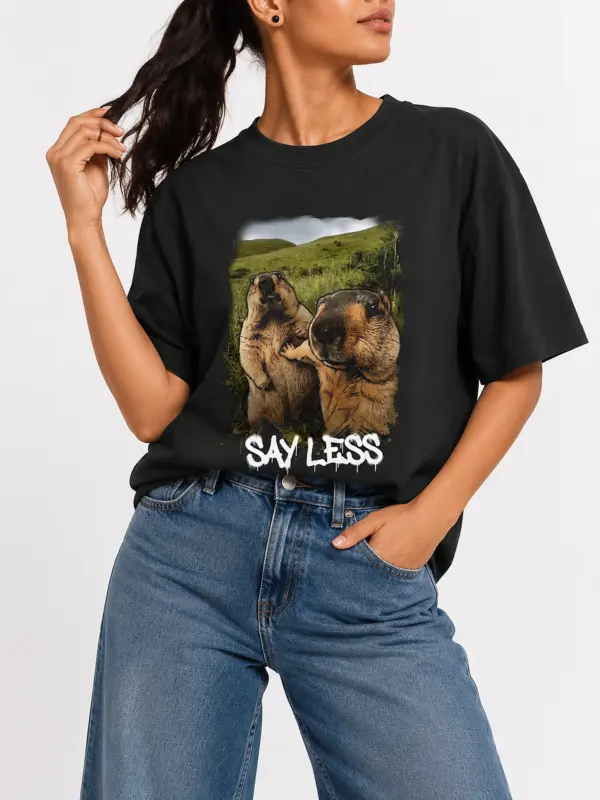 Say less 260gsm premium combed cotton loose fit streetwear t shirt details 2.webp