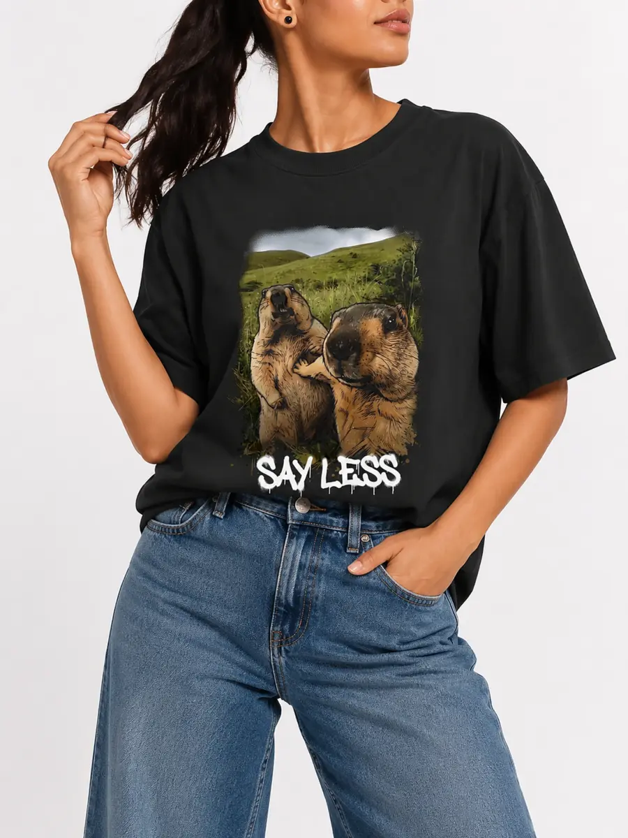 Say less 260gsm premium combed cotton loose fit streetwear t shirt details 2.webp
