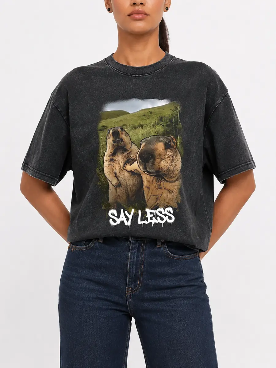 Say less 260gsm premium combed cotton loose fit streetwear t shirt details 3.webp