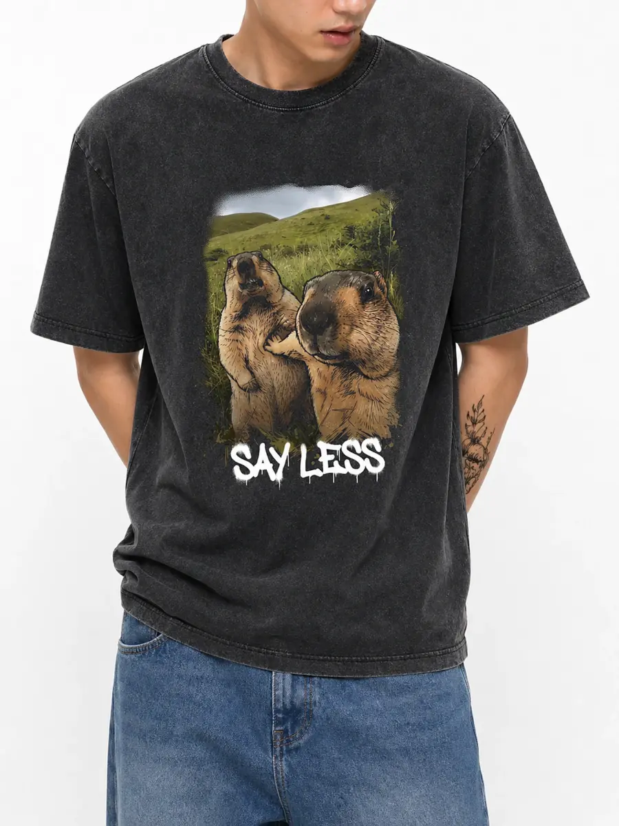 Say less 260gsm premium combed cotton loose fit streetwear t shirt details 7.webp