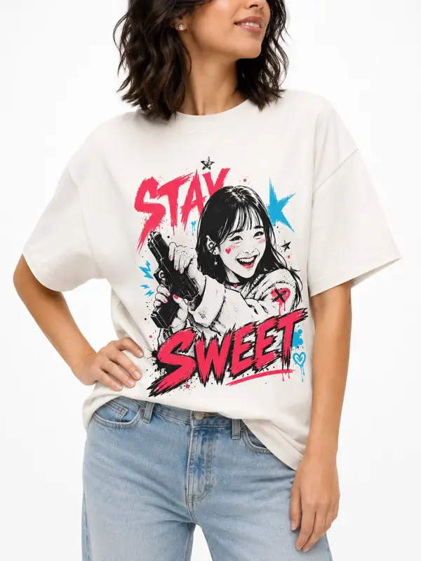 Stay sweet oversize tee details 3.webp