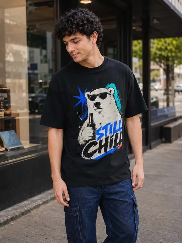 Still chill oversize tee model 1.webp